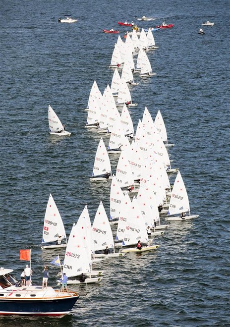 Laser Radial Start - Miami OCR 2012 &copy;  Rolex/Daniel Forster http://www.regattanews.com